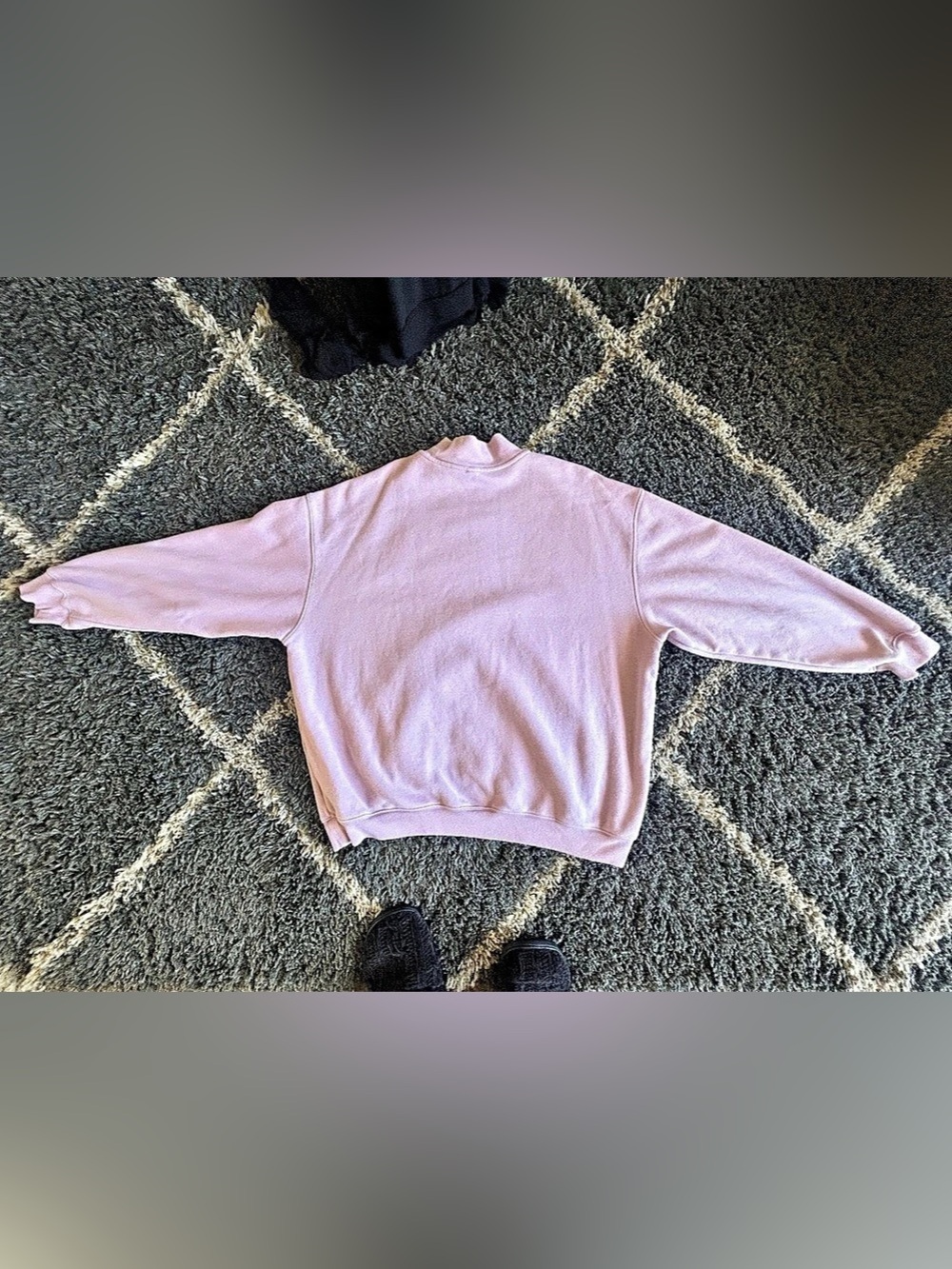 SKIMS Cotton Fleece Mock Neck Pullover Pink Sweatshirt